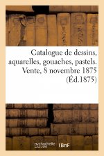 Catalogue de Dessins, Aquarelles, Gouaches, Pastels. Vente, 8 Novembre 1875