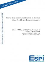 Promotion, commercialisation et gestion d'un résidence personnes agées