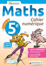 Cahier numérique iParcours maths 5e (DVD enseignant site) 2019