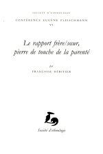 Le rapport frère-soeur, pierre de touche de la parenté
