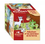 Puzzle A Colorier - Peluchon Et Les Animaux De La Ferme