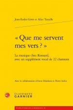 « Que me servent mes vers ? »