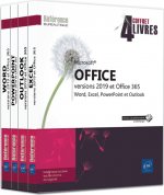 MICROSOFT  OFFICE (VERSIONS 2019 ET OFFICE 365) - COFFRET DE 4 LIVRES : WORD, EXCEL, POWERPOINT ET O
