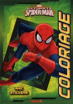 Marvel ultimate Spider-man coloriage avec stickers (fond vert)