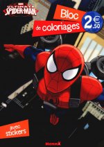 Marvel ultimate Spider-man Bloc de coloriages avec stickers