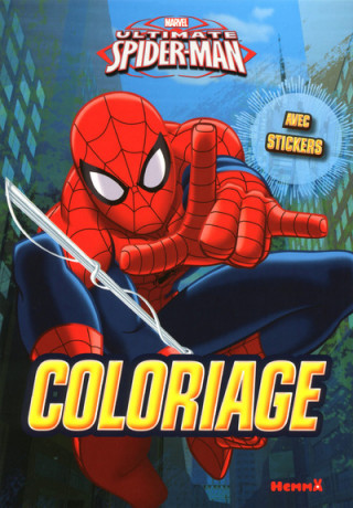 Marvel Ultimate Spider-Man Coloriage avec stickers (Ciel bleu)