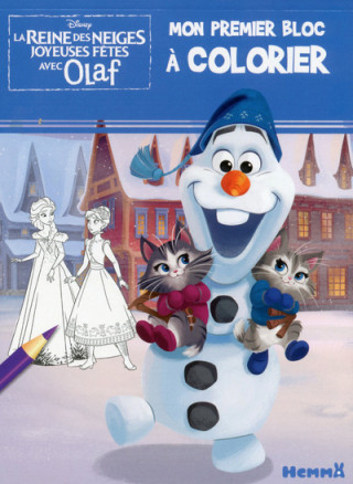 Disney La Reine des Neiges Mon premier bloc à colorier (Joyeuses Fêtes avec Olaf)