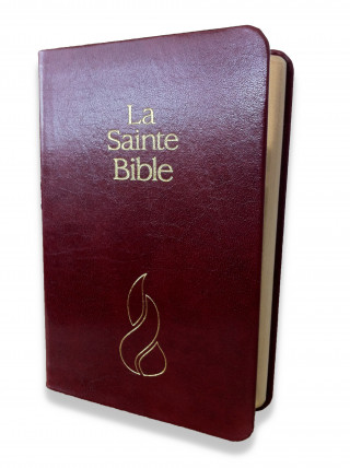 Bible Segond 1979 bordeaux  fibrocuir  10*16 fermeture tranche or