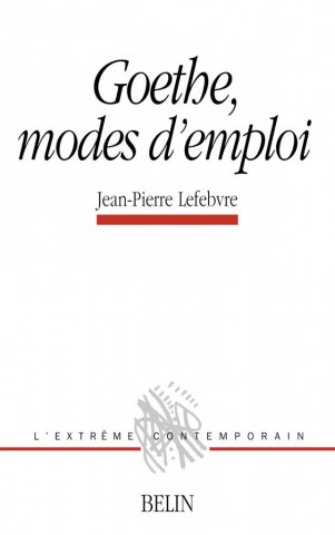 Goethe, modes d'emploi