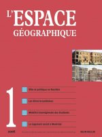 L'Espace Géographique -  N°1