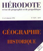 Hérodote numéro 74/75 - Géographie historique