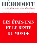 Hérodote numéro 109 - Les États-Unis et le reste du monde