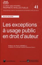 Les exceptions à usage public en droit d'auteur N°41