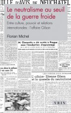 Le neutralisme au seuil de la Guerre froide - entre culture, pouvoir et relations internationales