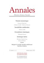 Annales. Histoire Sciences Sociales, n° 1-2019