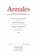 Annales. Histoire Sciences Sociales, n° 1/2020 - La mort en