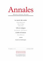 Annales. Histoire Sciences Sociales, n° 2020/2 - Le savoir d