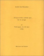 Désaccordée comme par de la neige - Tubingen, le 22 mai 1986