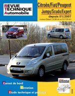 Citroën Jumpy, Fiat Scudo, Peugeot Expert - depuis 01-2007