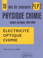 10 ans de concours PLP2 en Physique Chimie - Annales corrigées 1990-2000 - Electricité, Optique, Chimie.