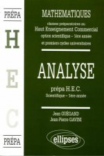 Manuel de Mathématiques - Haut Enseignement Commercial (HEC) - Analyse (1re année)