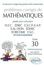 Mathématiques HEC 2008-2009 - Tome 30 (option économique)