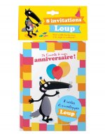 Pack de 8 cartes d'anniversaire loup