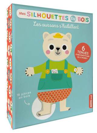 Les oursons s'habillent - mes silhouettes en bois