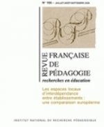REVUE FRANCAISE DE PEDAGOGIE, N  156/2006. LES ESPACES LOCAUX D'INTER DEPENDANCE ENTRE ETABLISSEMENT