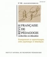 REVUE FRANCAISE DE PEDAGOGIE, N  168/2009. ENSEIGNEMENT ET APPRENTISS AGES, ENTRE PSYCHOLOGIE ET DID