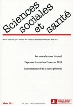 Revue Sciences Sociales et Santé - Volume 29 n°1 - Mars 2011