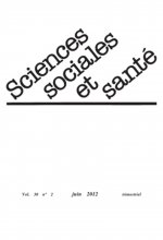 Revue sciences sociales et santé juin 2012 N°2. Vol 30
