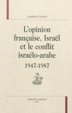 L'opinion française, Israël et le conflit israélo-arabe, 1947-1987