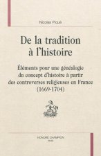 De la tradition à l'histoire - éléments pour une généalogie du concept d'histoire à partir des controverses religieuses en Fra