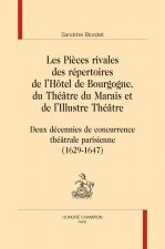 Les pièces rivales des répertoires de l'Hôtel de Bourgogne, du Théâtre du Marais et de l'Illustre théâtre - deux décennies de concurrence théâtrale pa