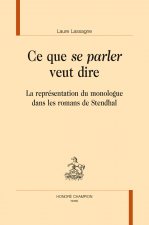 Ce que se parler veut dire - la représentation du monologue dans les romans de Stendhal