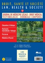 DROIT SANTE ET SOCIETE N°1-2 VOL 5-SERIE E - 2018