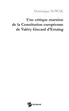 UNE CRITIQUE MARXISTE DE LA CONSTITUTION EUROPEENNE DE