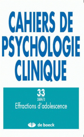 CAHIERS DE PSYCHOLOGIE CLINIQUE 2009/2 N.33