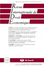 REVUE INTERNATIONALE DE DROIT ECONOMIQUE 2010/3