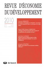 REVUE D'ECONOMIE DU DEVELOPPEMENT 2010/2