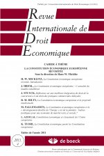 REVUE INTERNATIONALE DE DROIT ECONOMIQUE 2011/4