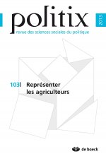 POLITIX 2013/3 N.103 REPRESENTER LES AGRICULTEURS