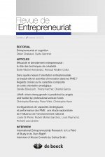REVUE DE L'ENTREPRENEURIAT 2013/4 VOLUME 12
