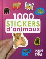 1000 stickers d'animaux (fond mauve)