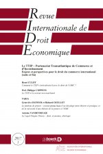 Revue internationale de droit économique 2017/1 - Le TTIP - Partenariat Transatlantique de Commerce