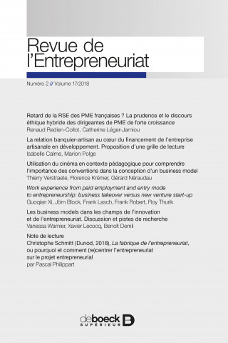 Revue de l'entrepreneuriat 2018/2