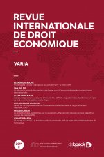 Revue internationale de droit économique 2019/2 - Varia