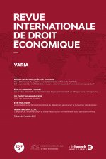 Revue internationale de droit économique 2019/4 - Varia