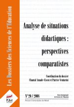 ANALYSE DE SITUATIONS DIDACTIQUES : PERSPECTIVES COMPARATISTES